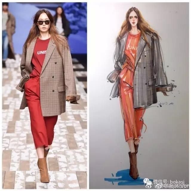 手绘时装画:水彩、马克时装大牌临摹,你喜欢哪款?